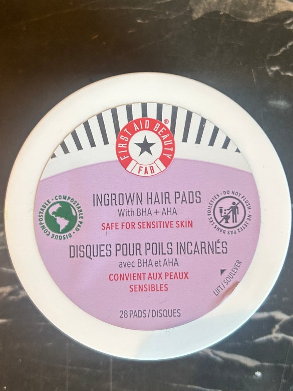 NIP First Aid Beauty Ingrown Hair Pads with BHA + AHA, 28 count